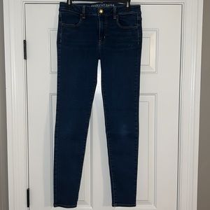 American Eagle Super Stretch Dark Wash Jegging Jeans Size 10 Long